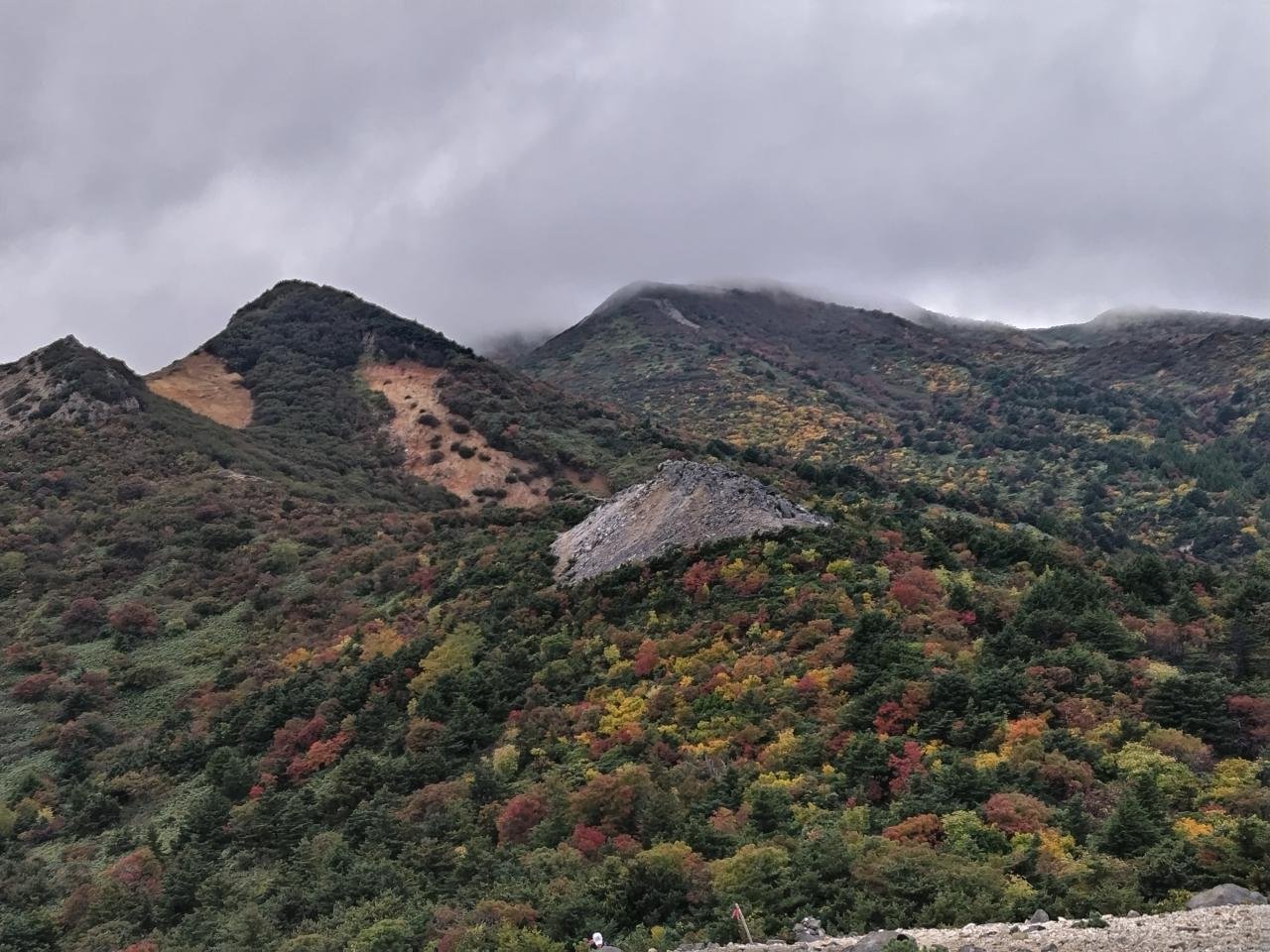 駱駝山～一切経山へむかう